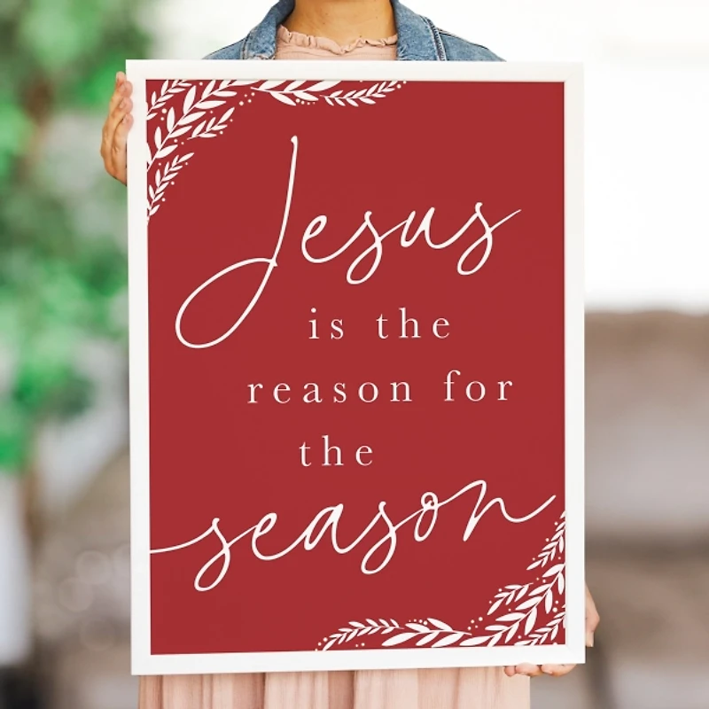 Red Reason for the Season Wall Plaque