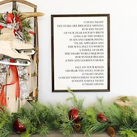 O Holy Night Framed Wood Wall Plaque