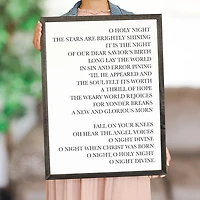 O Holy Night Framed Wood Wall Plaque