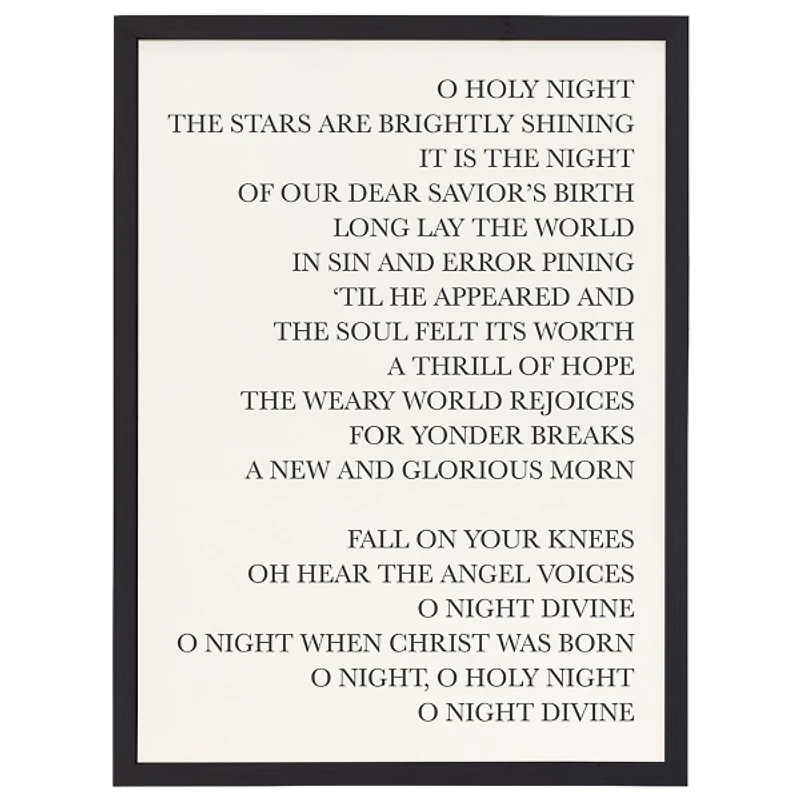 O Holy Night Framed Wood Wall Plaque