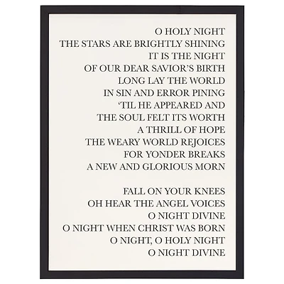 O Holy Night Framed Wood Wall Plaque