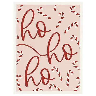 Ho Ho Ho Candy Canes Wall Plaque