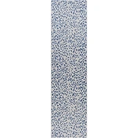 Cauli Blue Leopard Print Outdoor Runner, 2x10