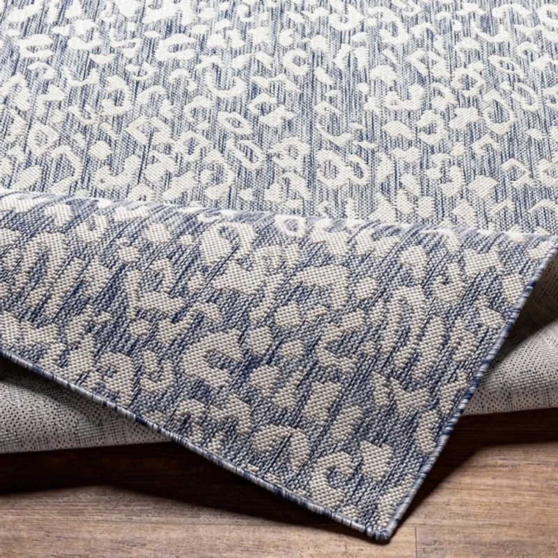 Blue Amur Outdoor Rug, 5x7