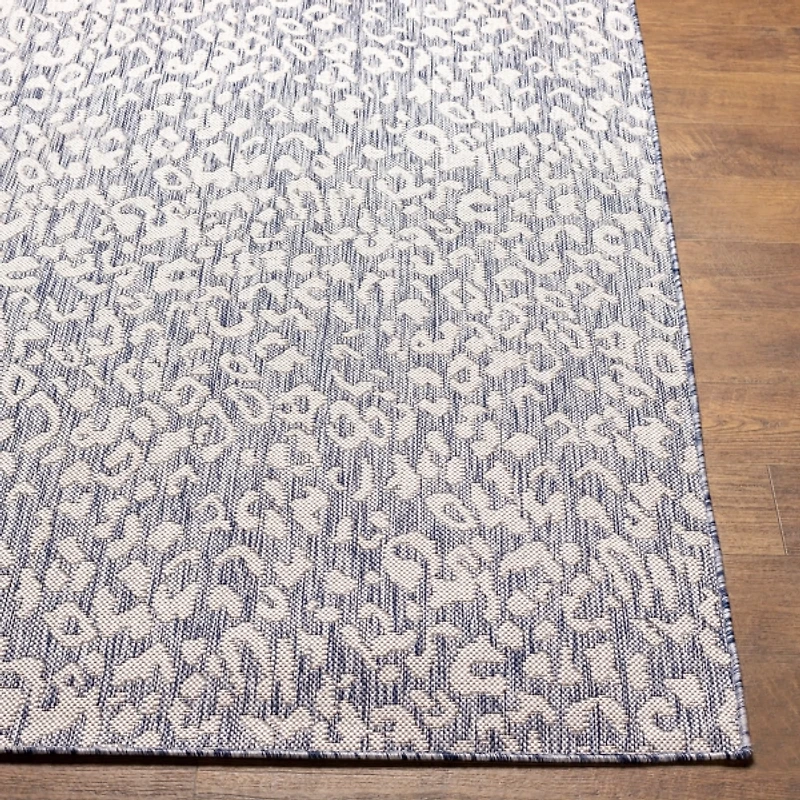 Blue Amur Outdoor Rug, 5x7