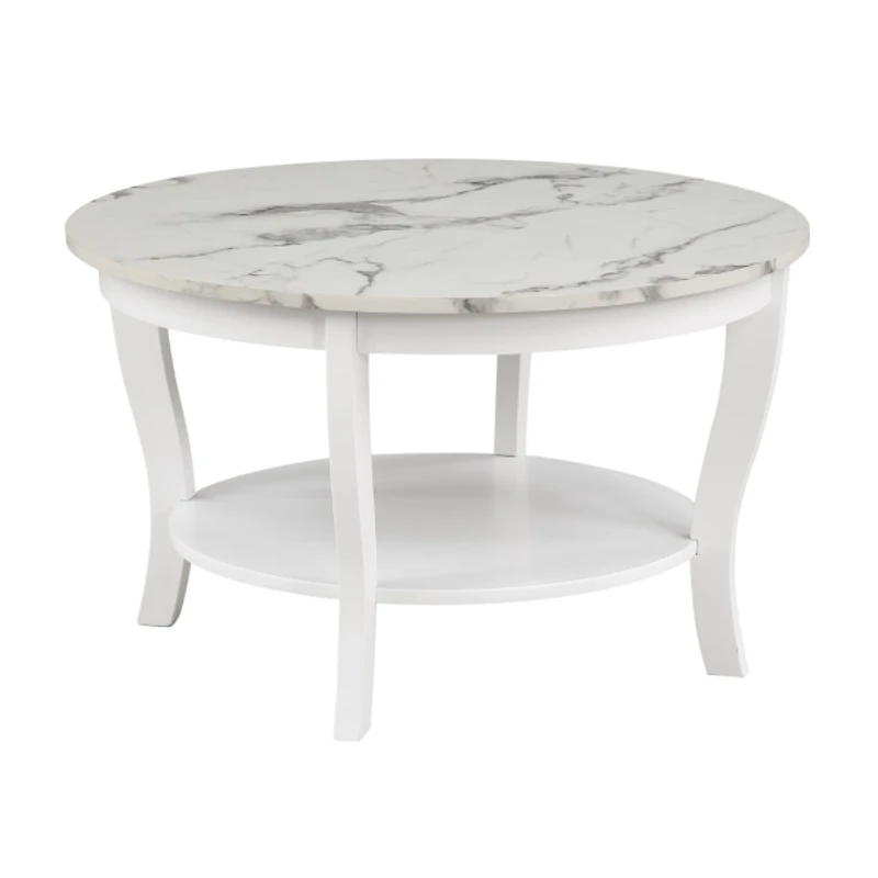 White Marble Round Coffee Table