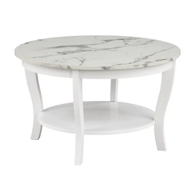 White Marble Round Coffee Table