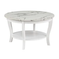 White Marble Round Coffee Table