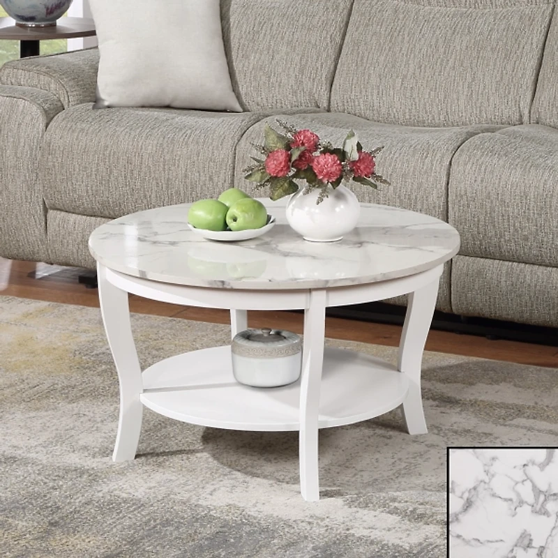 White Marble Round Coffee Table