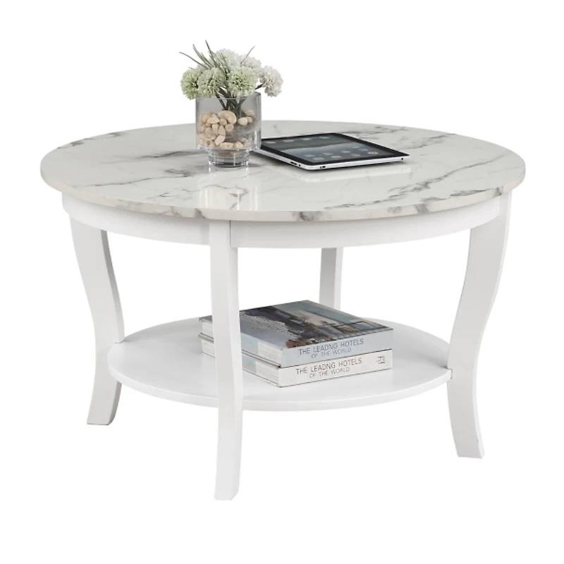White Marble Round Coffee Table