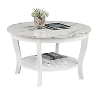 White Marble Round Coffee Table
