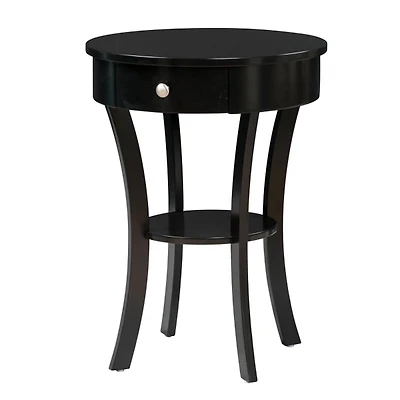 Curved Legs Round Drawer Accent Table