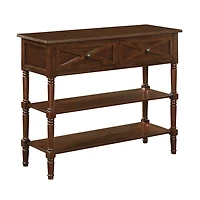 Brown Wood Traditional Console Table