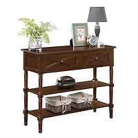 Brown Wood Traditional Console Table