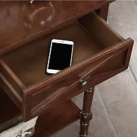 Brown Wood Traditional Console Table