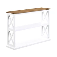 White Two-Tone Double X Sides Console Table