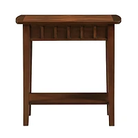Brown Wood Slat Accent Table