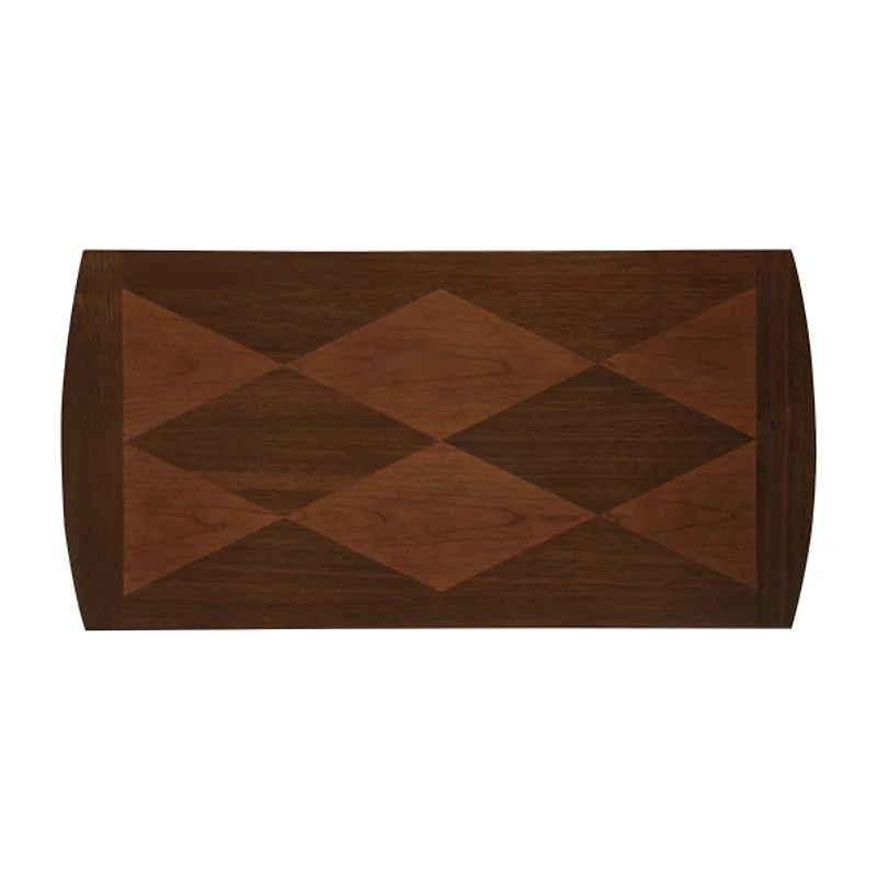 Brown Wood Slat Accent Table