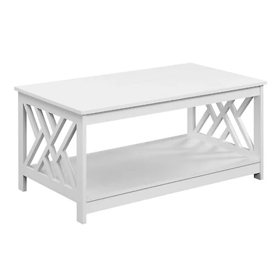 White Cut-Out Sides Coffee Table