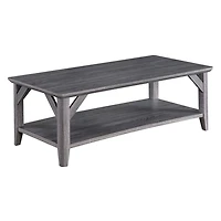 Gray Tapered Legs Rustic Coffee Table