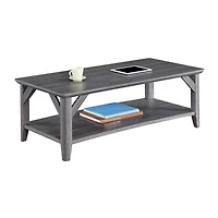 Gray Tapered Legs Rustic Coffee Table