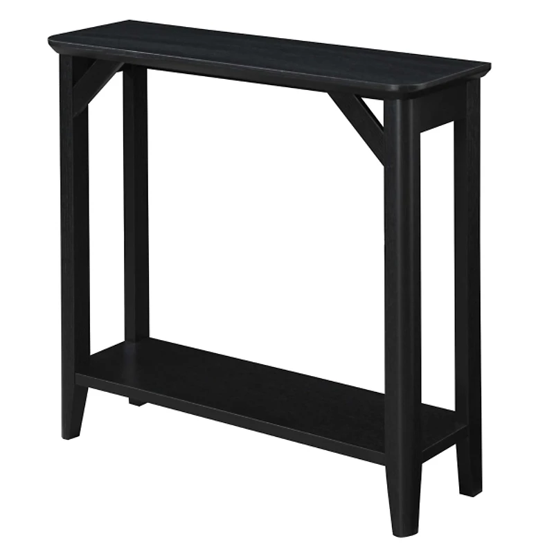 Black Tapered Legs Rustic Console Table