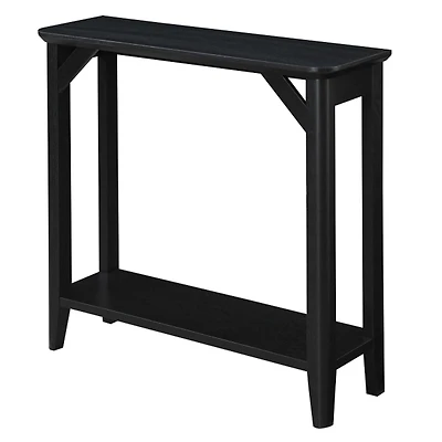 Black Tapered Legs Rustic Console Table