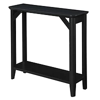 Black Tapered Legs Rustic Console Table