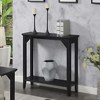 Black Tapered Legs Rustic Console Table
