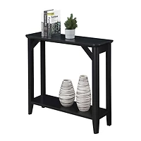 Black Tapered Legs Rustic Console Table