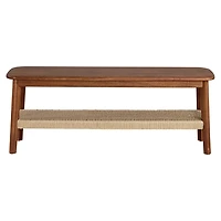 Calais Natural Rubber Wood Bench