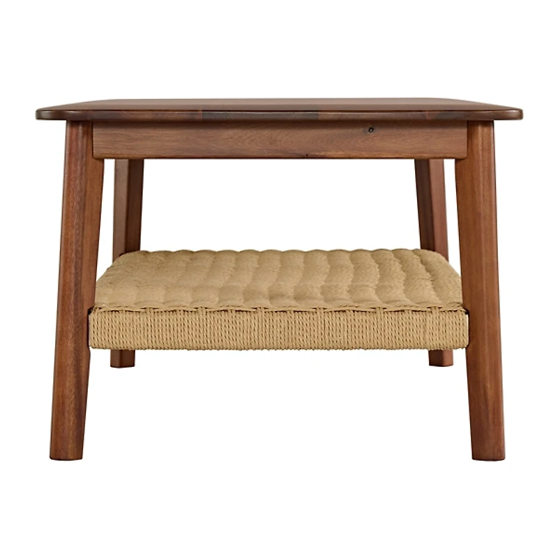 Calais Natural Rubber Wood Coffee Table