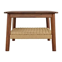 Calais Natural Rubber Wood Coffee Table