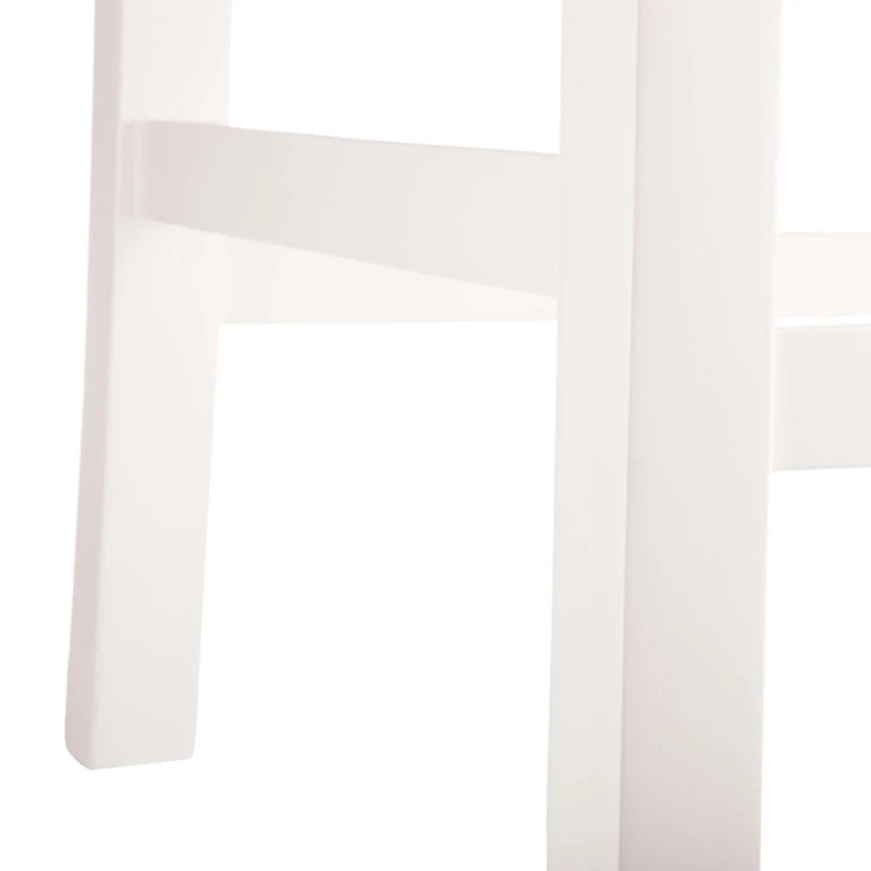 White Newport Wood and Rattan Counter Stool