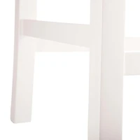 White Newport Wood and Rattan Counter Stool