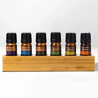 Essential Oil Variety Pack with Bamboo Holder