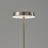 Steel Metal Disc Frosted Light Cordless Table Lamp