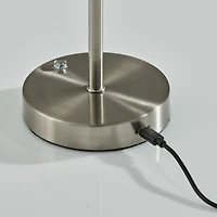 Steel Metal Disc Frosted Light Cordless Table Lamp