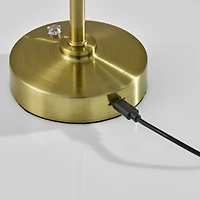 Brass Metal Cone Shade Cordless Table Lamp