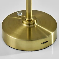 Brass Metal Cone Shade Cordless Table Lamp