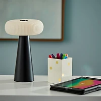 LED Cordless Lamp with Round Shade