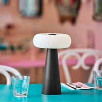 LED Cordless Lamp with Round Shade