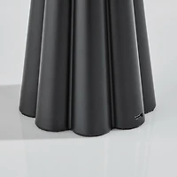 Black Scalloped LED Cordless Lamp