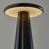 Black Scalloped LED Cordless Lamp