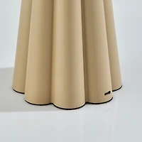 Taupe Scalloped LED Cordless Lamp