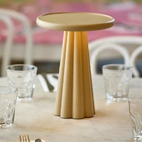 Taupe Scalloped LED Cordless Lamp