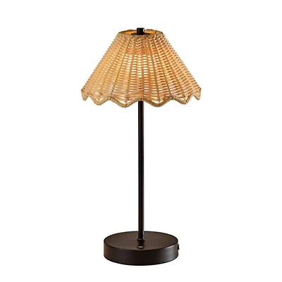 Metal Scalloped Shade Cordless Table Lamp