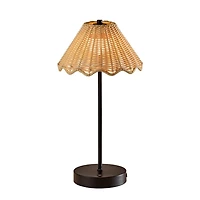 Metal Scalloped Shade Cordless Table Lamp