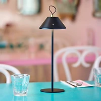 Metal Frosted Light Cordless Table Lamp