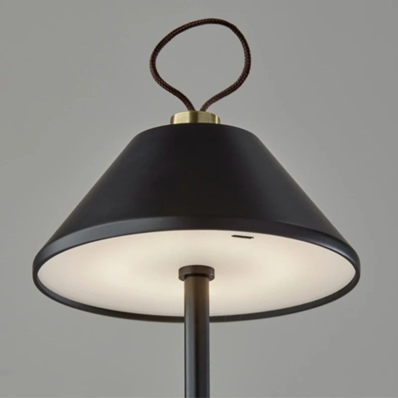 Metal Frosted Light Cordless Table Lamp